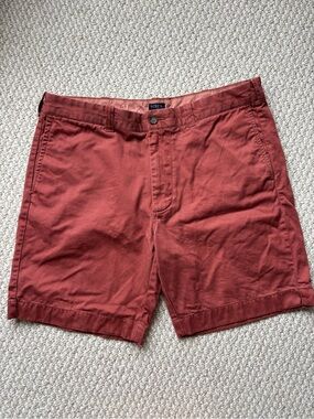 J Crew Men’s Gramercy Shorts Size 36 W Pockets Orange 100% Cotton